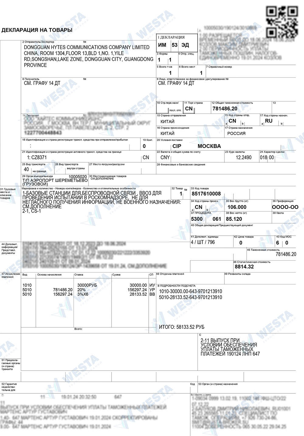 Таможенное оформление